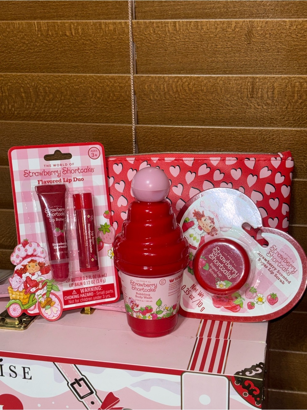 Strawberry Shortcake Lip Duo, Scrub, and Body Wash Set